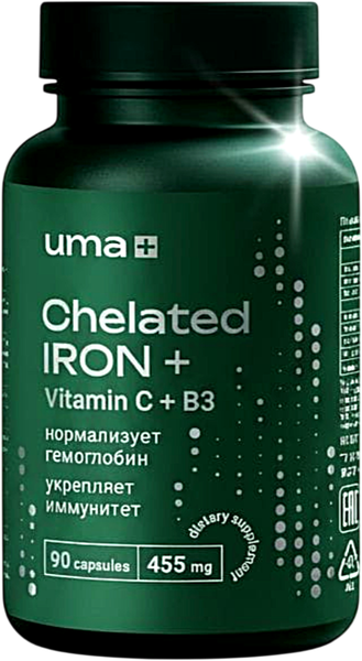 Мультивитаминный комплекс UMA + Хелат железа с витамином С и В3 - фото