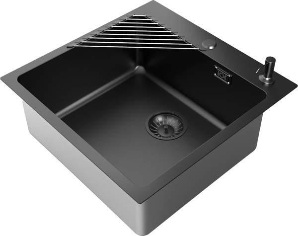 Мойка кухонная Ukinox Лофт LOV500.500-GT10P 0CW 01 BL&RDS - фото