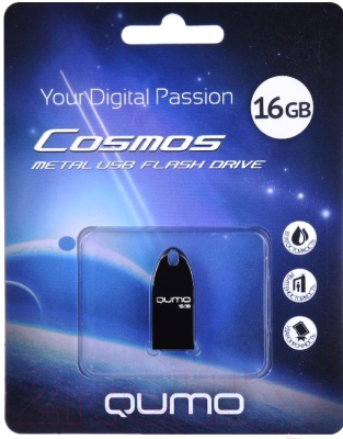 Usb flash накопитель Qumo Cosmos 16GB Dark / QM16GUD-Cos