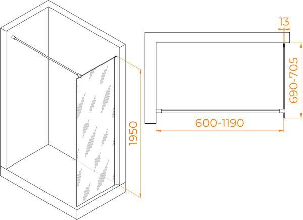 Душевая стенка RGW WA-010 / 351001007-31