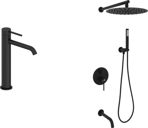 Душевая система со смесителем Oliveeka OL-88939017+88239017-MB