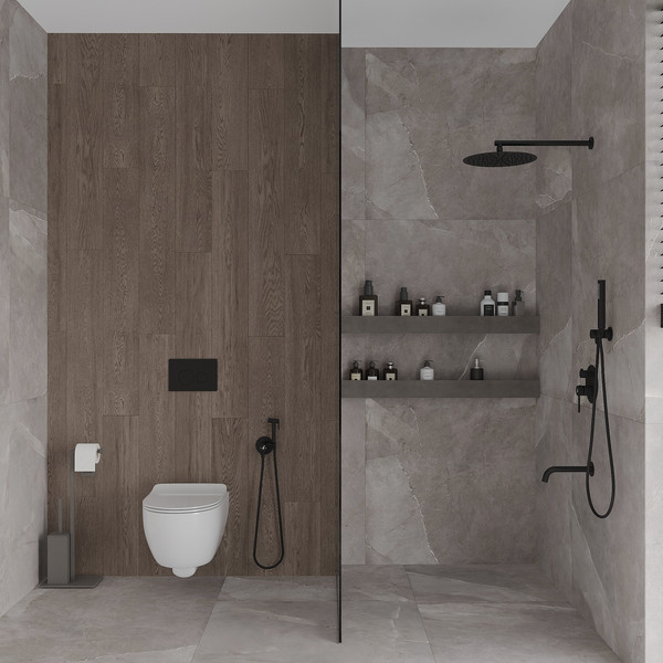 Душевая система со смесителем Oliveeka OL-88939017+88239017-MB