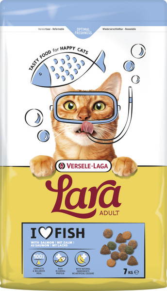Сухой корм для кошек LARA Adult с лососем / 441165 - фото