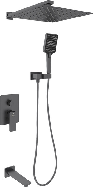 Душевая система со смесителем Oliveeka OL-88939003-BGM (матовый оружейный металл)