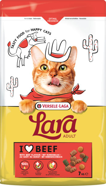Сухой корм для кошек LARA Adult с говядиной / 441162 - фото