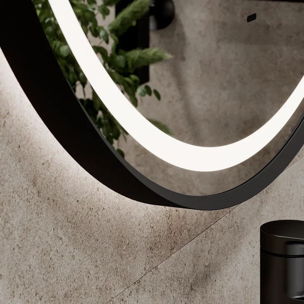 Зеркало Континент Tior Black LED D80 (черный)