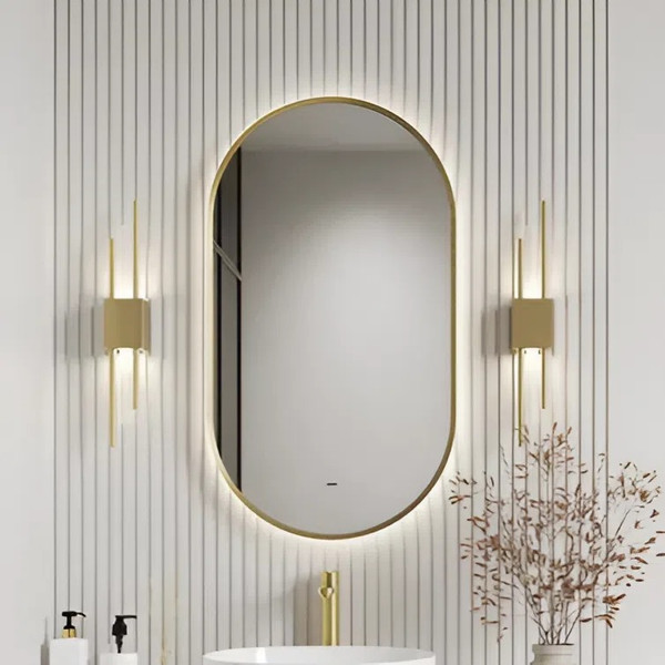 Зеркало Континент Miaro Gold LED 45x80
