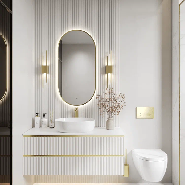 Зеркало Континент Miaro Gold LED 50x100 (золотой)