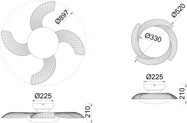 Вентилятор Mantra Aloha 8233