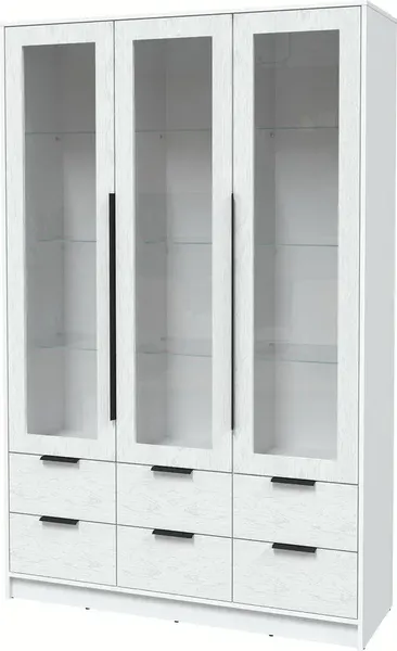 Шкаф с витриной Интерлиния Концепт КТ-ШВ3 Глосс - фото