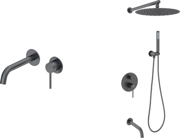 Душевая система со смесителем Oliveeka OL-88939017+88869017-BGM