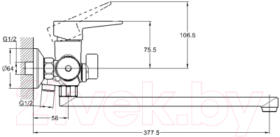 Смеситель G.Lauf NUD7-A045KH