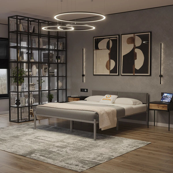 Двуспальная кровать Домаклево Лофт 180х190 с универсальной спинкой