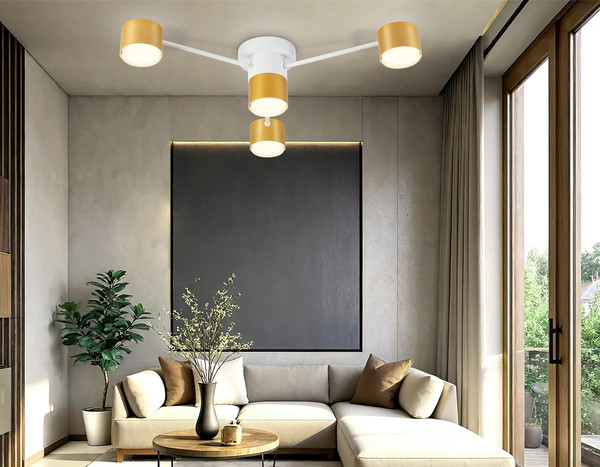 Потолочный светильник Ambrella FL51720/4 WH/GD