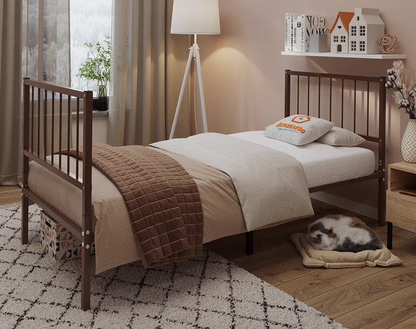 Односпальная кровать Домаклево Металика В4+В4 80х200