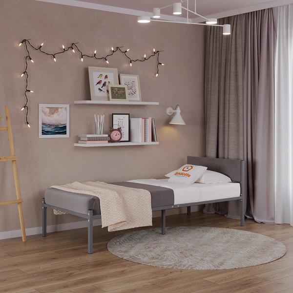 Односпальная кровать Домаклево Лофт 80х200 с универсальной спинкой