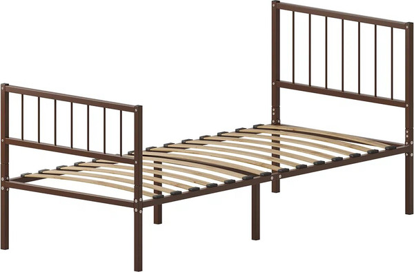 Односпальная кровать Домаклево Металика В4+В3 90х200 - фото