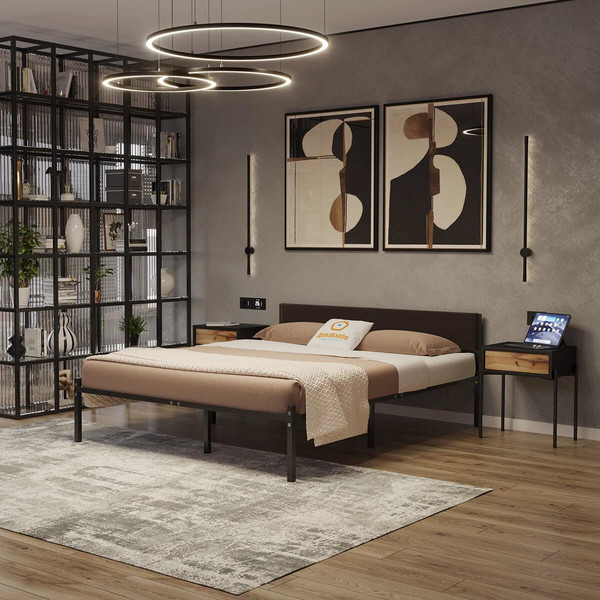 Полуторная кровать Домаклево Лофт 120х200 с универсальной спинкой