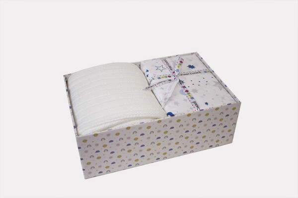 Комплект постельный для малышей Karven С пледом D 038 Stellar White