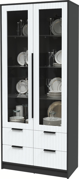 Шкаф с витриной Интерлиния Концепт Лайн КТ-ШВ2