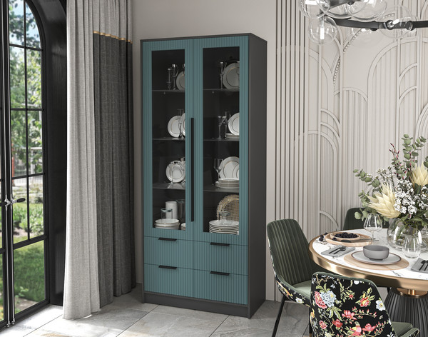 Шкаф с витриной Интерлиния Концепт Лайн КТ-ШВ2