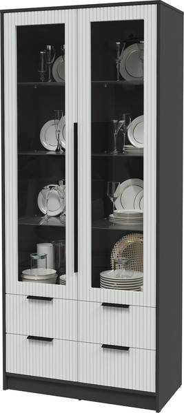 Шкаф с витриной Интерлиния Концепт Лайн КТ-ШВ2