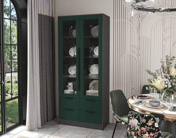 Шкаф с витриной Интерлиния Концепт Лайн КТ-ШВ2