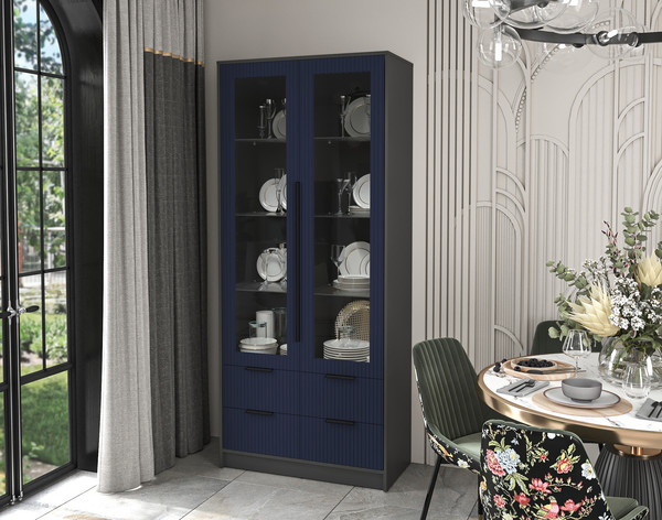 Шкаф с витриной Интерлиния Концепт Лайн КТ-ШВ2