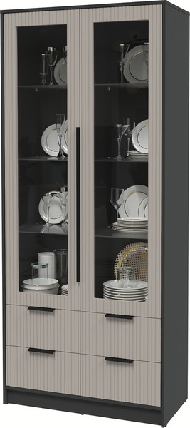 Шкаф с витриной Интерлиния Концепт Лайн КТ-ШВ2