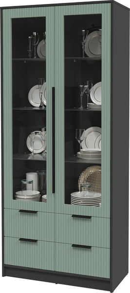 Шкаф с витриной Интерлиния Концепт Лайн КТ-ШВ2