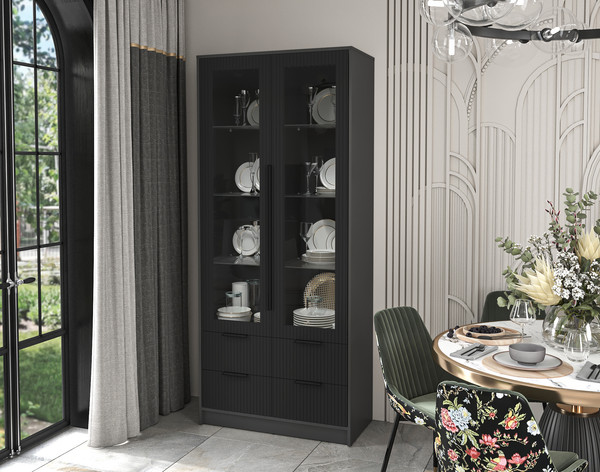 Шкаф с витриной Интерлиния Концепт Лайн КТ-ШВ2