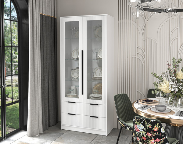 Шкаф с витриной Интерлиния Концепт Лайн КТ-ШВ2