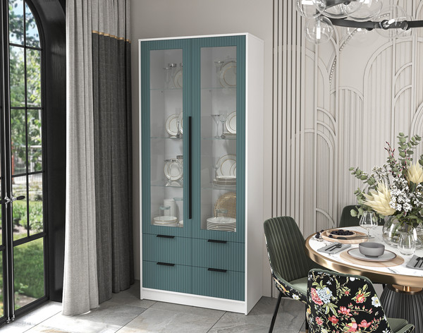 Шкаф с витриной Интерлиния Концепт Лайн КТ-ШВ2