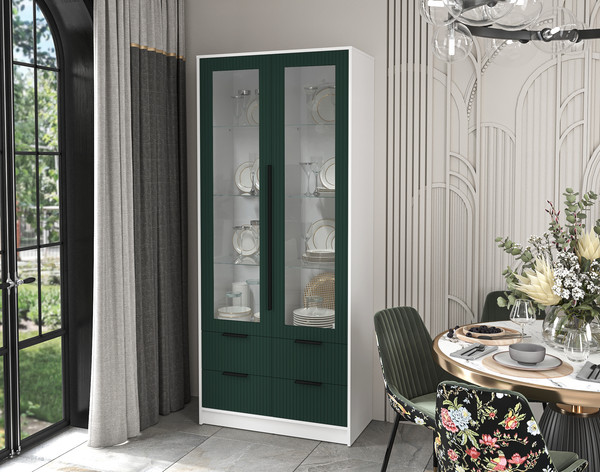 Шкаф с витриной Интерлиния Концепт Лайн КТ-ШВ2