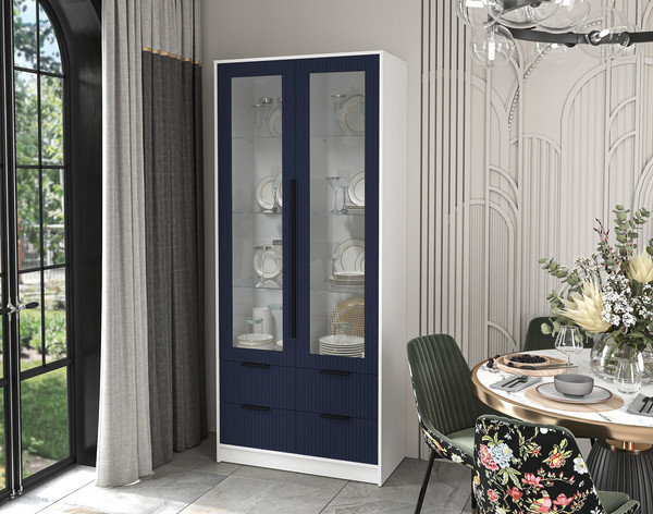 Шкаф с витриной Интерлиния Концепт Лайн КТ-ШВ2