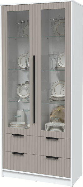 Шкаф с витриной Интерлиния Концепт Лайн КТ-ШВ2