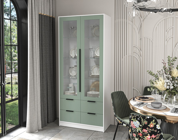 Шкаф с витриной Интерлиния Концепт Лайн КТ-ШВ2