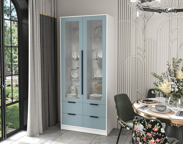 Шкаф с витриной Интерлиния Концепт Лайн КТ-ШВ2