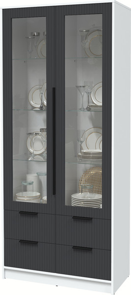 Шкаф с витриной Интерлиния Концепт Лайн КТ-ШВ2
