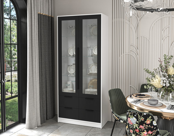 Шкаф с витриной Интерлиния Концепт Лайн КТ-ШВ2