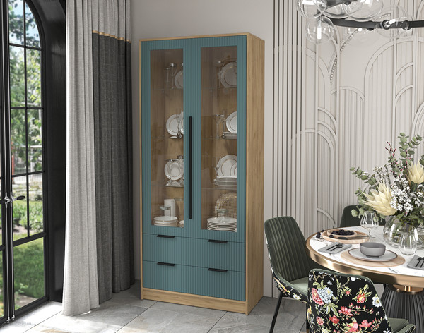 Шкаф с витриной Интерлиния Концепт Лайн КТ-ШВ2