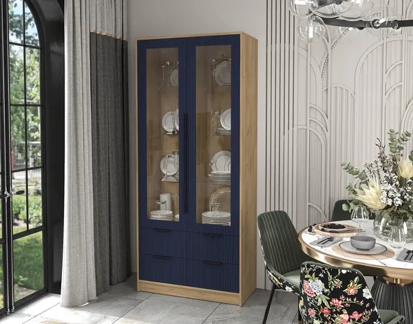 Шкаф с витриной Интерлиния Концепт Лайн КТ-ШВ2