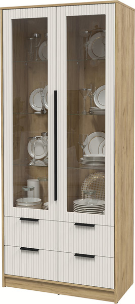 Шкаф с витриной Интерлиния Концепт Лайн КТ-ШВ2