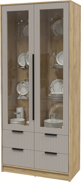 Шкаф с витриной Интерлиния Концепт Лайн КТ-ШВ2