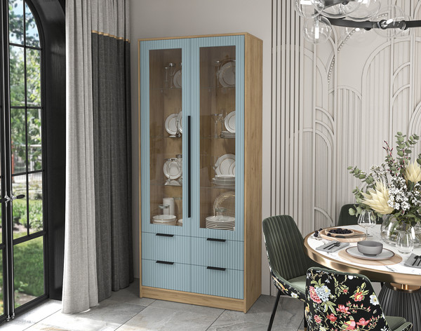 Шкаф с витриной Интерлиния Концепт Лайн КТ-ШВ2