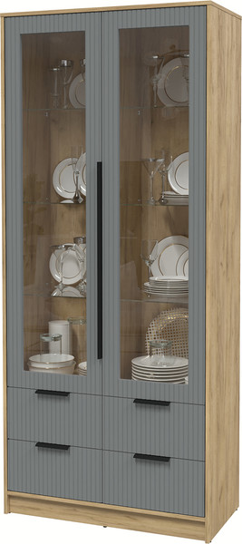 Шкаф с витриной Интерлиния Концепт Лайн КТ-ШВ2