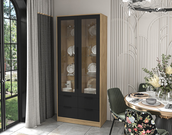 Шкаф с витриной Интерлиния Концепт Лайн КТ-ШВ2