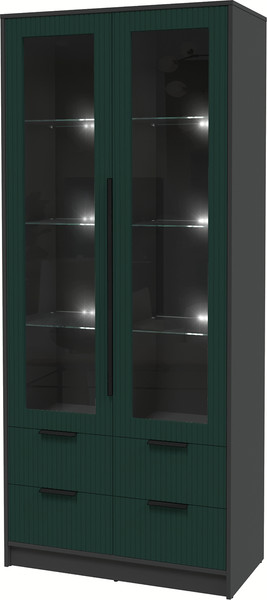 Шкаф с витриной Интерлиния Концепт Лайн КТ-ШВ2 с подсветкой - фото