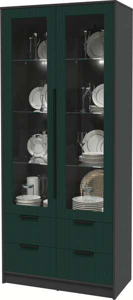 Шкаф с витриной Интерлиния Концепт Лайн КТ-ШВ2 с подсветкой