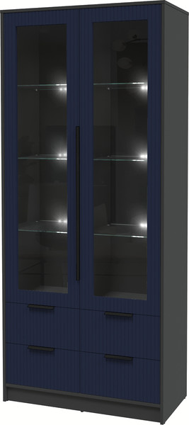 Шкаф с витриной Интерлиния Концепт Лайн КТ-ШВ2 с подсветкой - фото